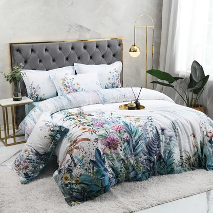 Flora Egyptian Cotton Duvet Cover Set