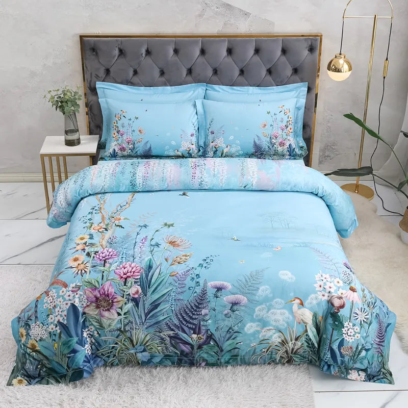 Flora Egyptian Cotton Duvet Cover Set