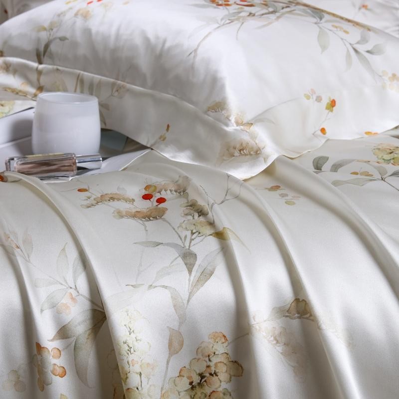 Elvira Luxury Pure Mulberry Silk Bedding Set