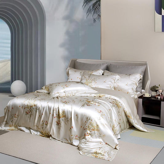 Elvira Luxury Pure Mulberry Silk Bedding Set