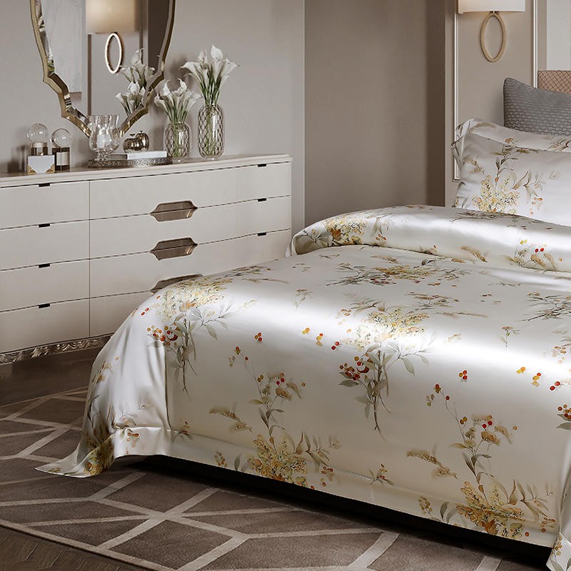 Elvira Luxury Pure Mulberry Silk Bedding Set